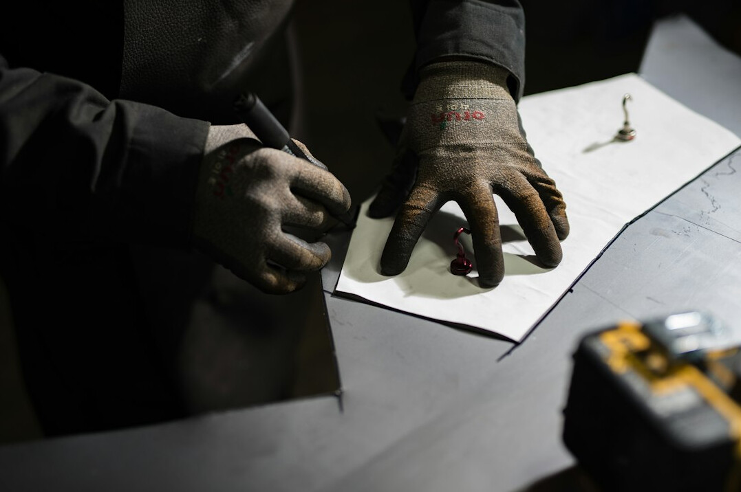 detective examining evidence